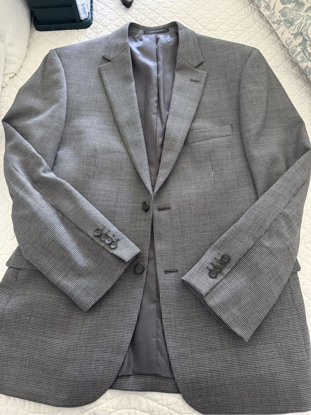 Kenneth Cole Gray Micro-Pattern Two-Button Sport Coat - Picture 4 of 4